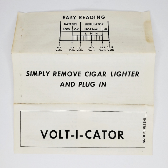 Volt-I-Cator Auto Vehicle Car Truck Plug-In Battery Check Read Vintage 70s - Picture 3 of 12